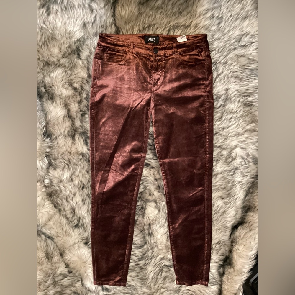 PAIGE Verdugo  ultra skinny pants  brown color